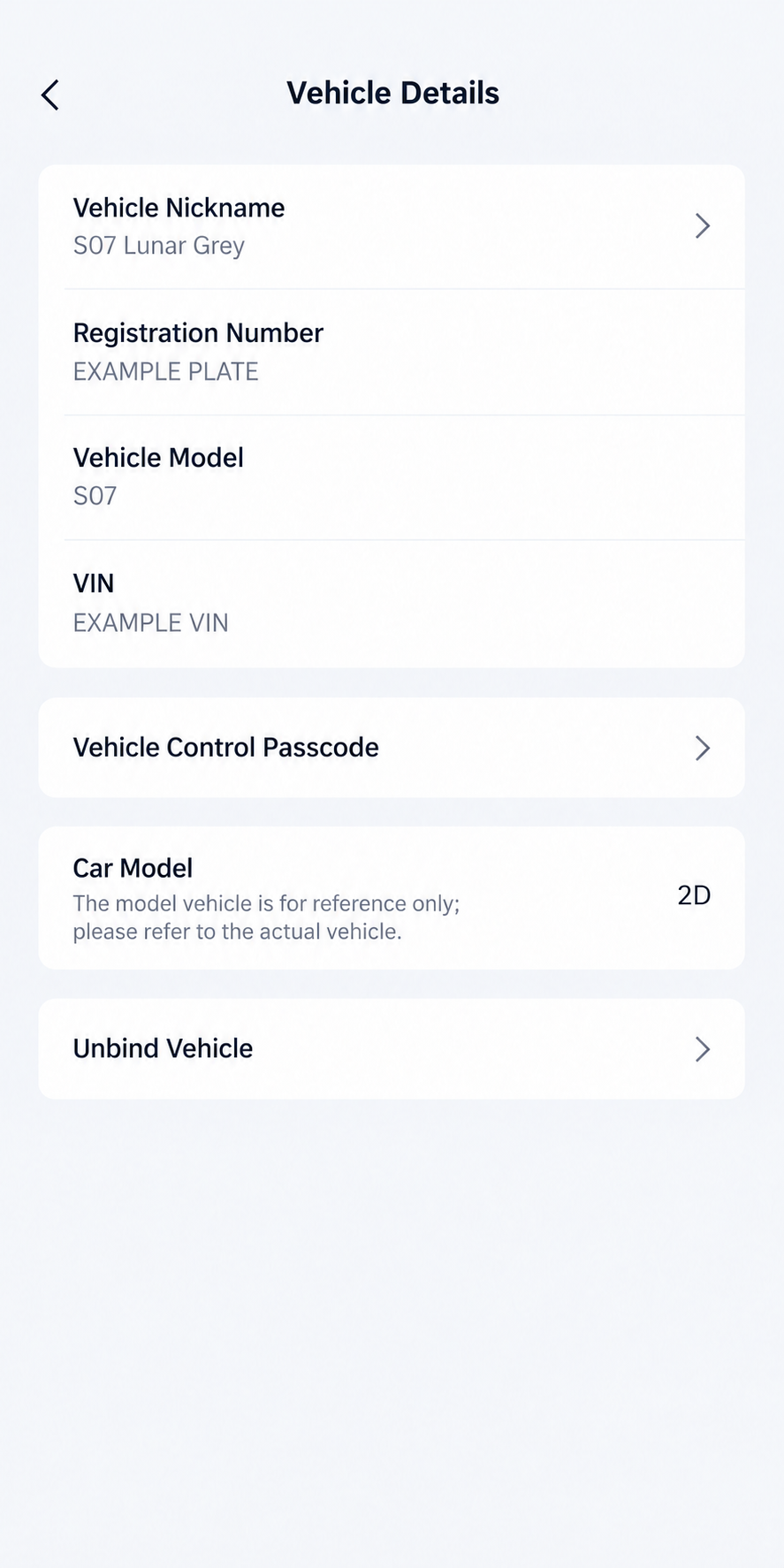 Vehicle Control Passcode