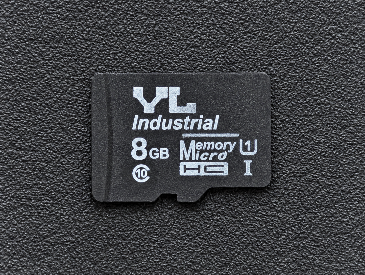 Original YL Industrial 8GB microSDHC card, labelled Class 10, U1 and UHS-I.